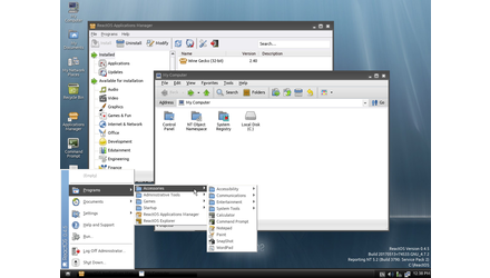 ReactOS 0.4.10 release candidate  - GNU/Linux