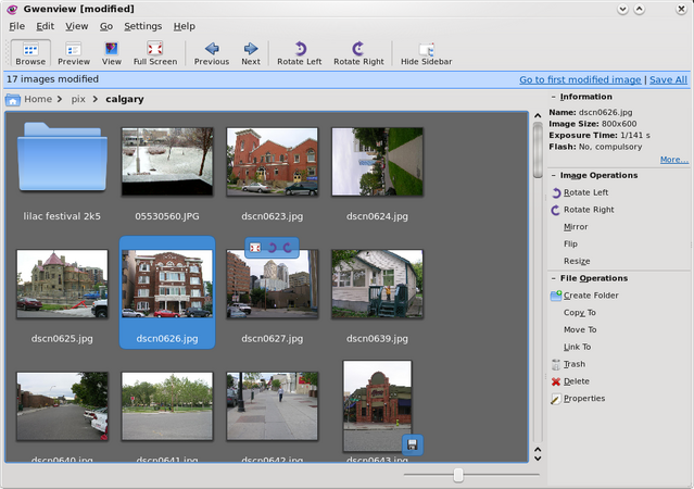 Gwenview - Vizualizatorul/Editorul de fotografii - o aplicatie excelenta
