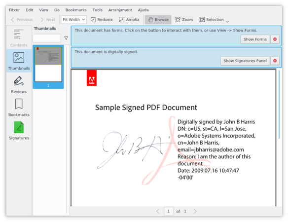 Improvements to the digital signature in Okular PDF will come soon