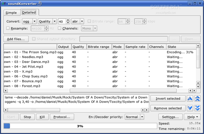 soundKonverter - Aplicatie conversie in diferite formate audio - GNU/Linux