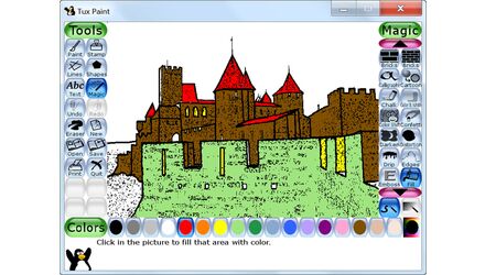 Tux Paint, program de desenat pentru copii - GNU/Linux