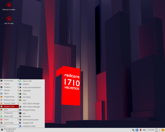 A fost lansat Redcore Linux 1710 Helvetios