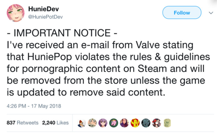 Steam doreste eliminarea jocurilor video violente si explicite sexual de pe platforma