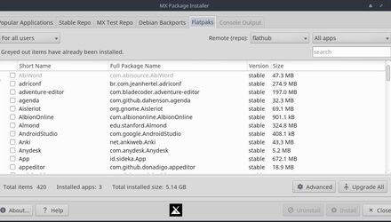Aplicatiile Flatpak sunt acum disponibile prin intermediul MX Package Installer - GNU/Linux