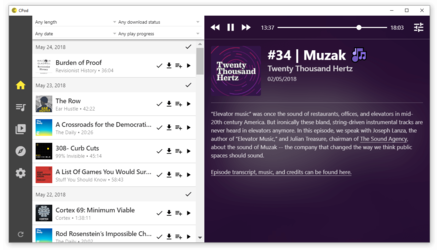 CPod aka Cumulonimbus -  podcast reader gratuit, simplu si elegant - GNU/Linux