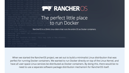 RancherOS 1.5.0 - GNU/Linux