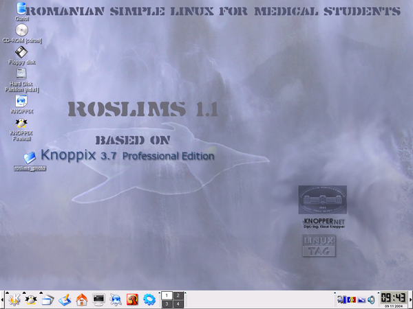 Din istorie: Romanian Knoppix for Biomedical Purposes aka ROSLIMS - GNU/Linux