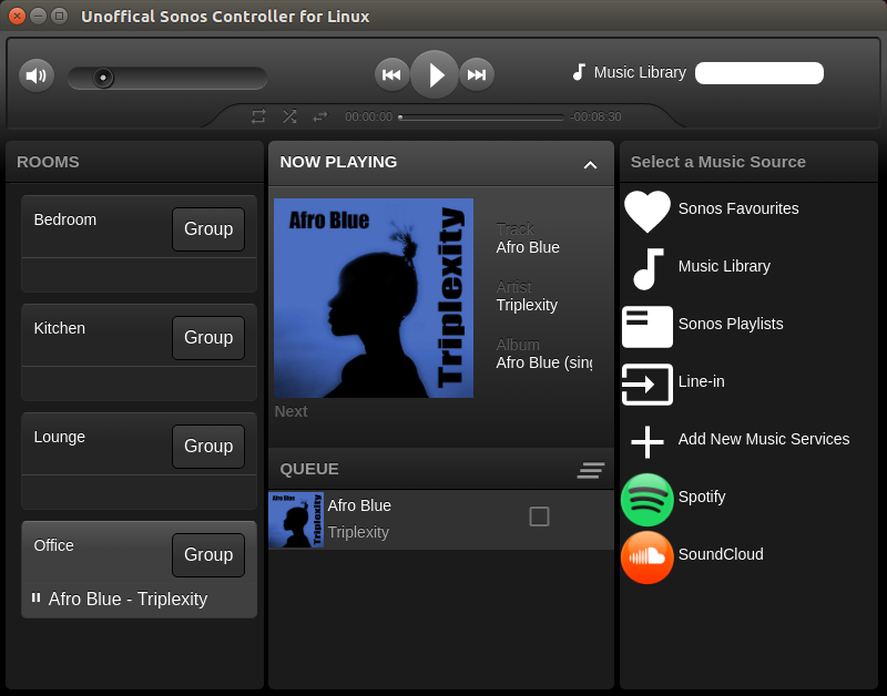 Unoffical sonos controller for linux 0.1.8 GNU/Linux