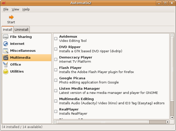 Cum se instaleaza Automatix pe Ubuntu, Kubuntu, si Xubuntu