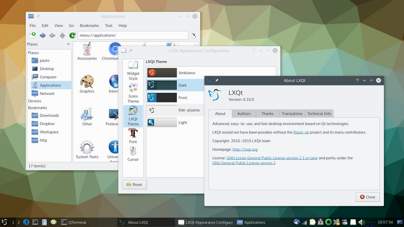 Echipa LXQt a anuntat lansarea versiunii 0.13.0 a Mediului Desktop Qt Lightweight
