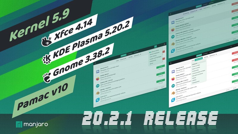 Manjaro Ornara 21.0-rc1 -  Kernels, Plasma, Frameworks, LibreOffice, Firefox, Systemd