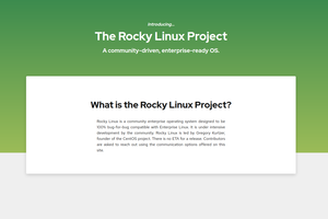 Rocky Linux project alternative to Centos 8 - community based operating system - GNU/Linux