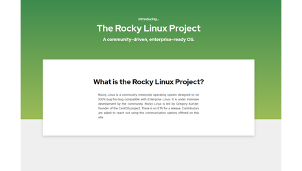 Rocky Linux project alternative to Centos 8 - community based operating system - GNU/Linux