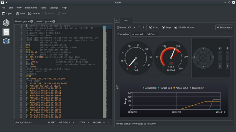 Imprimare 3D cu KDE Atelier - AtCore 1.0 - GNU/Linux