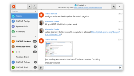 Fractal: un client de chat Matrix - GNOME - GNU/Linux