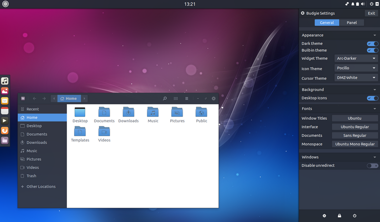 Instalati tema Pocillo GTK in Ubuntu Budgie 18.04 LTS - GNU/Linux