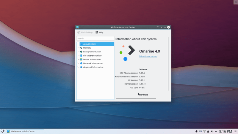 Omarine 4.0 release - GNU/Linux