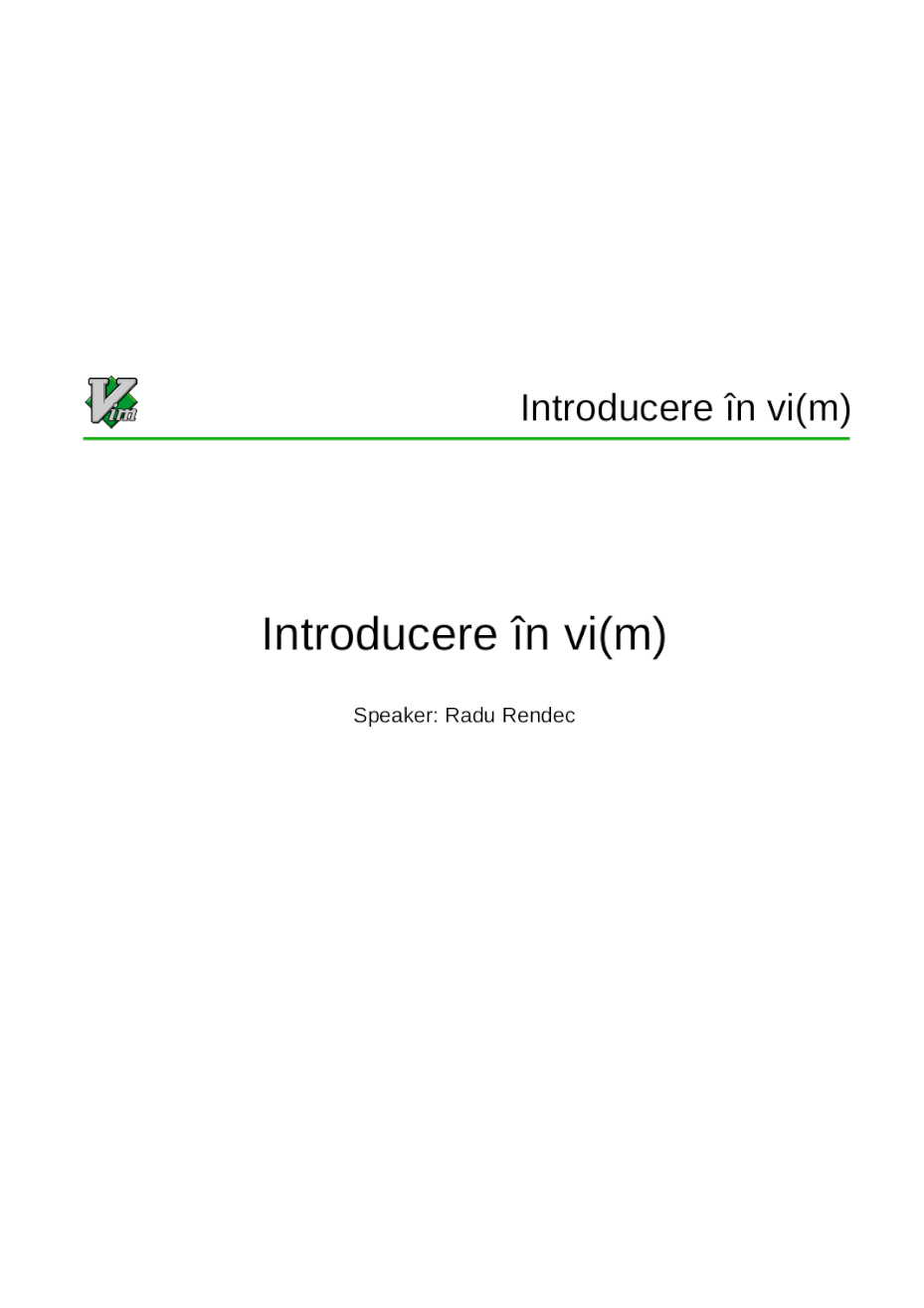 Introducere in vi(m)