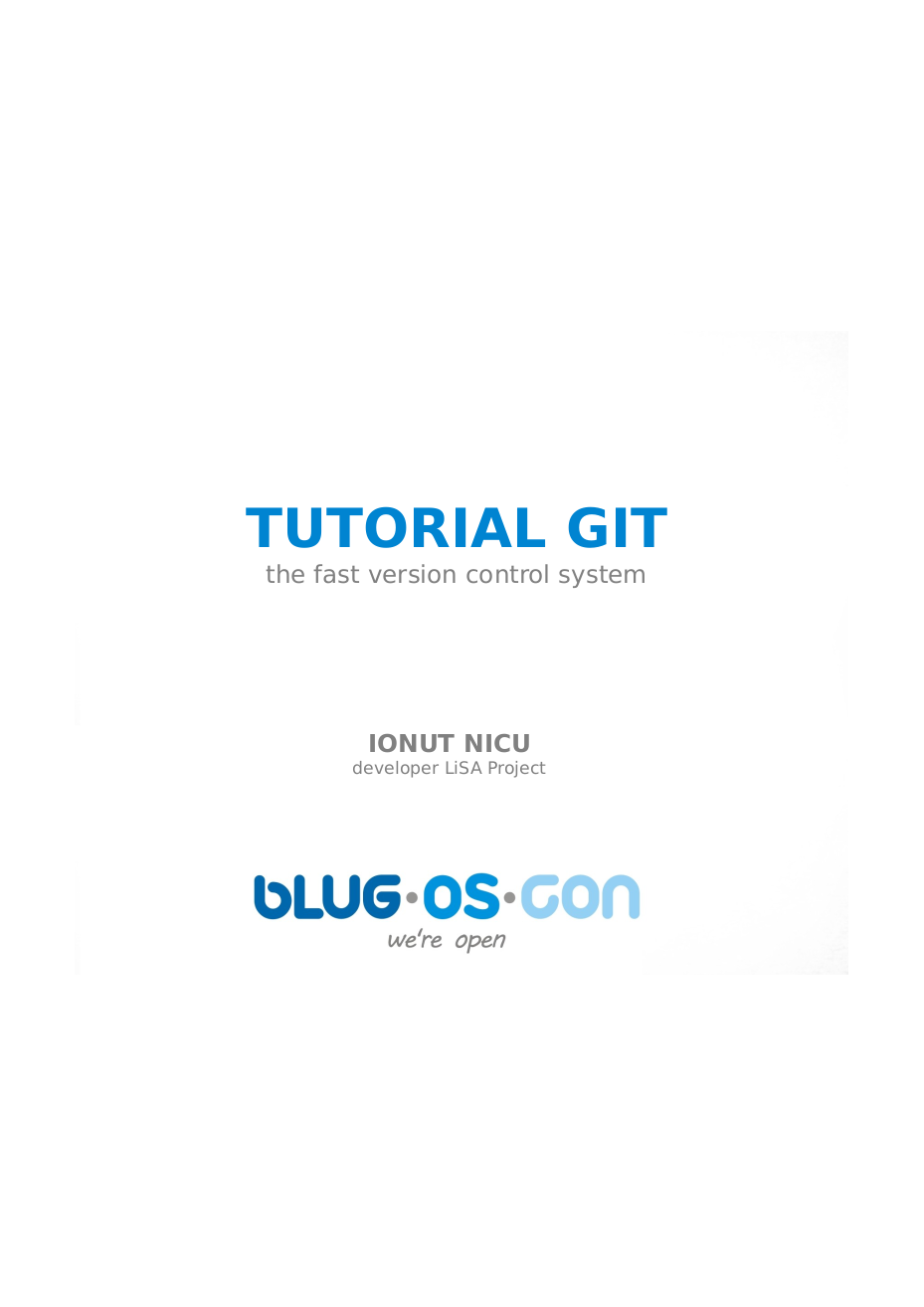 TUTORIAL GIT - the fast version control system