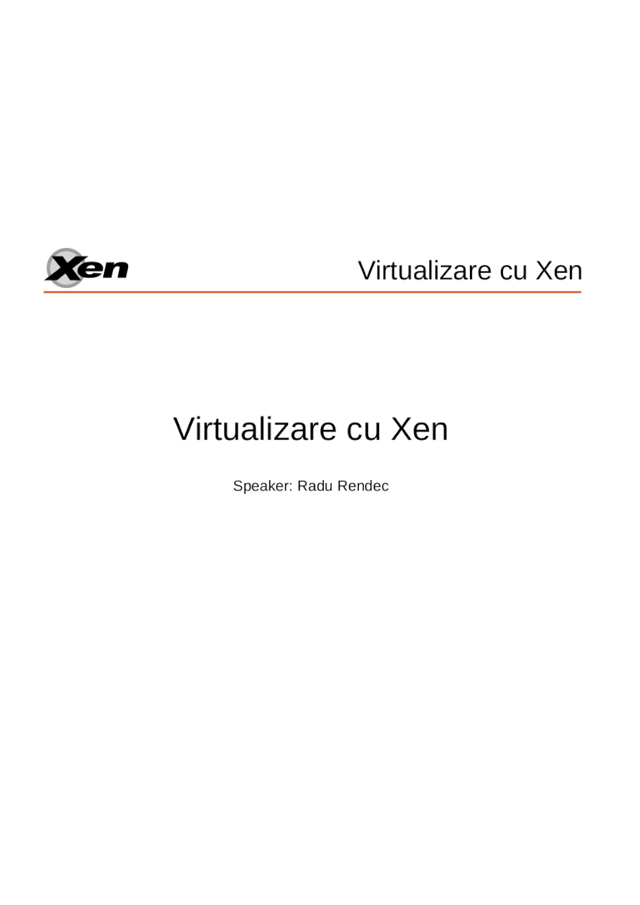 Virtualizare cu Xen