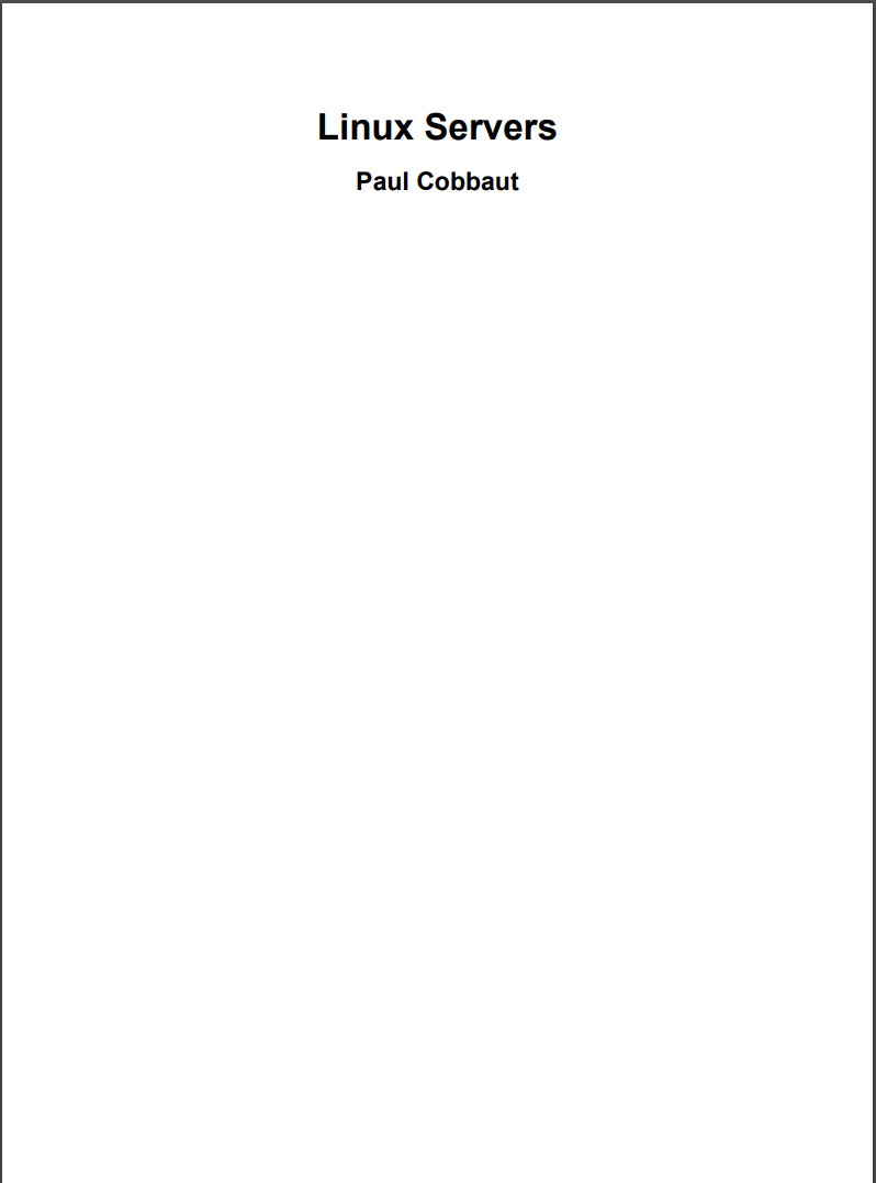 Linux Servers - Paul Cobbaut