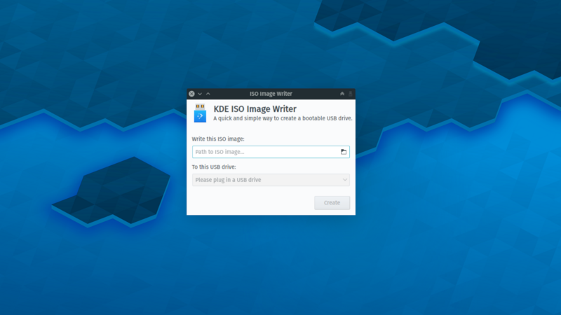 KDE ISO Image Writer 