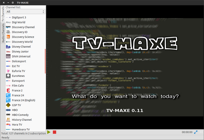 How to install TV-Maxe in Linux Mint 19, Ubuntu 18.04 and Peppermint 9