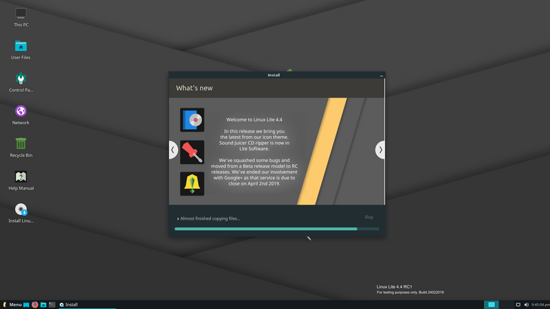 Linux Lite 4.4 RC1