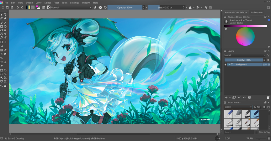 The first beta version of Krita 5.0 comes with a completely new resource system