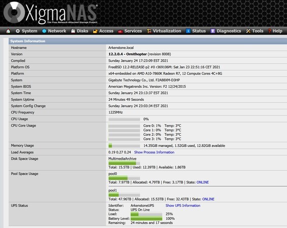 XigmaNAS 12.2.0.4.8008 Ornithopter - an upgrade for the EOL 12.1.0.4.xxxx branch.