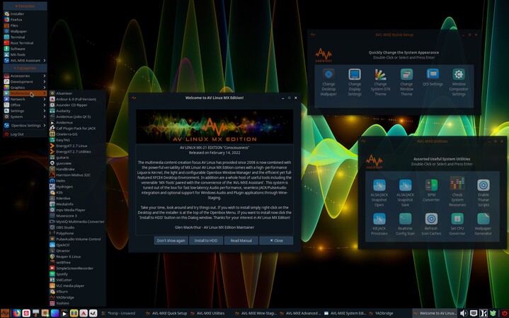 AV Linux MX-21, code-named Consciousness, has been released based on MX-21