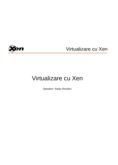 Virtualizare cu Xen